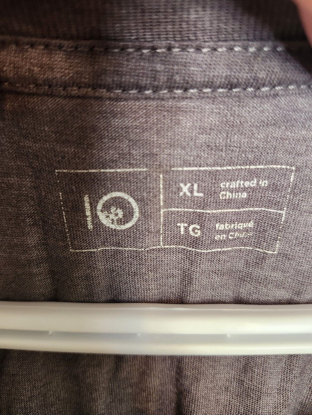TenTree Heathered Mauve Graphic Tee with Subtle Botanical Print - Picture 3 of 4